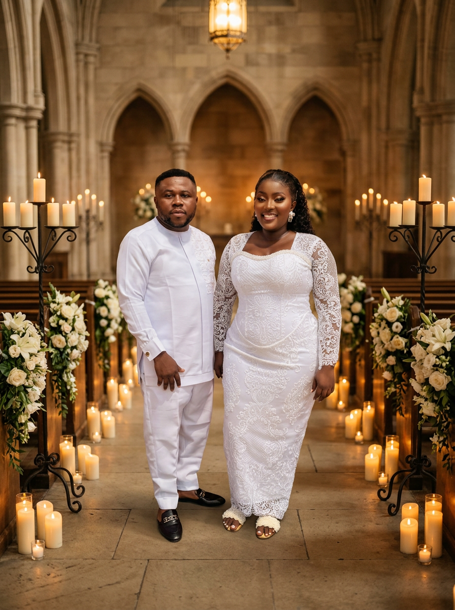 Eddy and Kessewa in a formal portrait